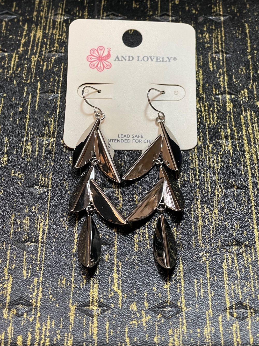 And Lovely Silver Leaf Dangle Earrings
